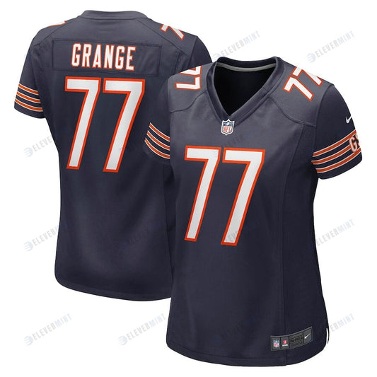 Red Grange 77 Chicago Bears Women Retired Jersey - Navy