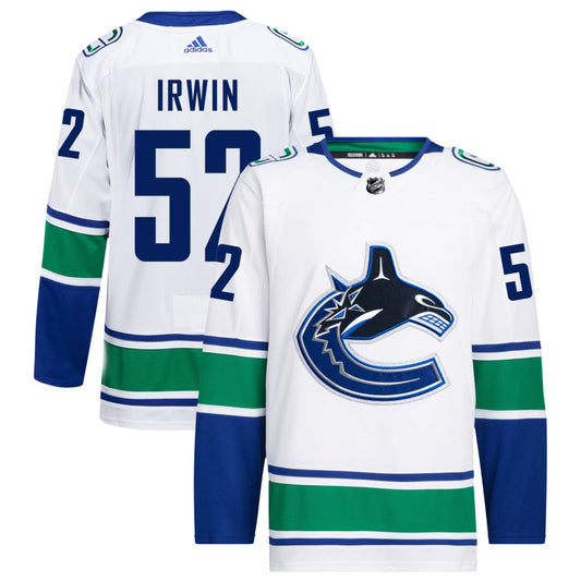 Matt Irwin Vancouver Canucks adidas Away Primegreen Authentic Pro Jersey - White