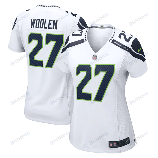 Tariq Woolen 27 Seattle Seahawks Women's Game Player Jersey - White