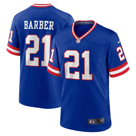 Tiki Barber New York Giants Nike Classic Retired Player Game Jersey - Royal