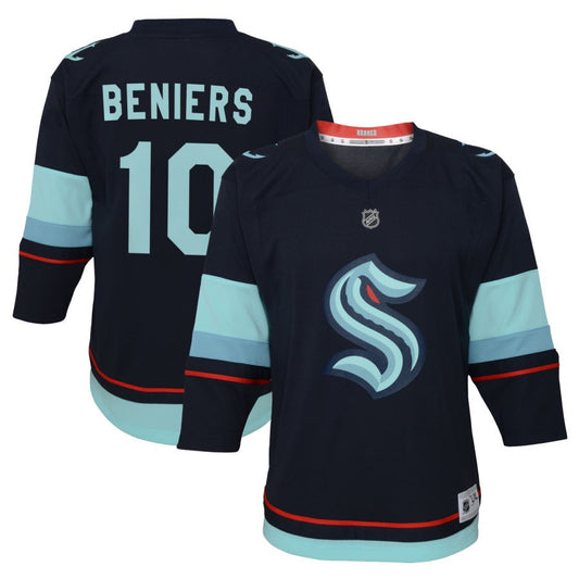 Matty Beniers Seattle Kraken Youth Home Replica Jersey - Navy