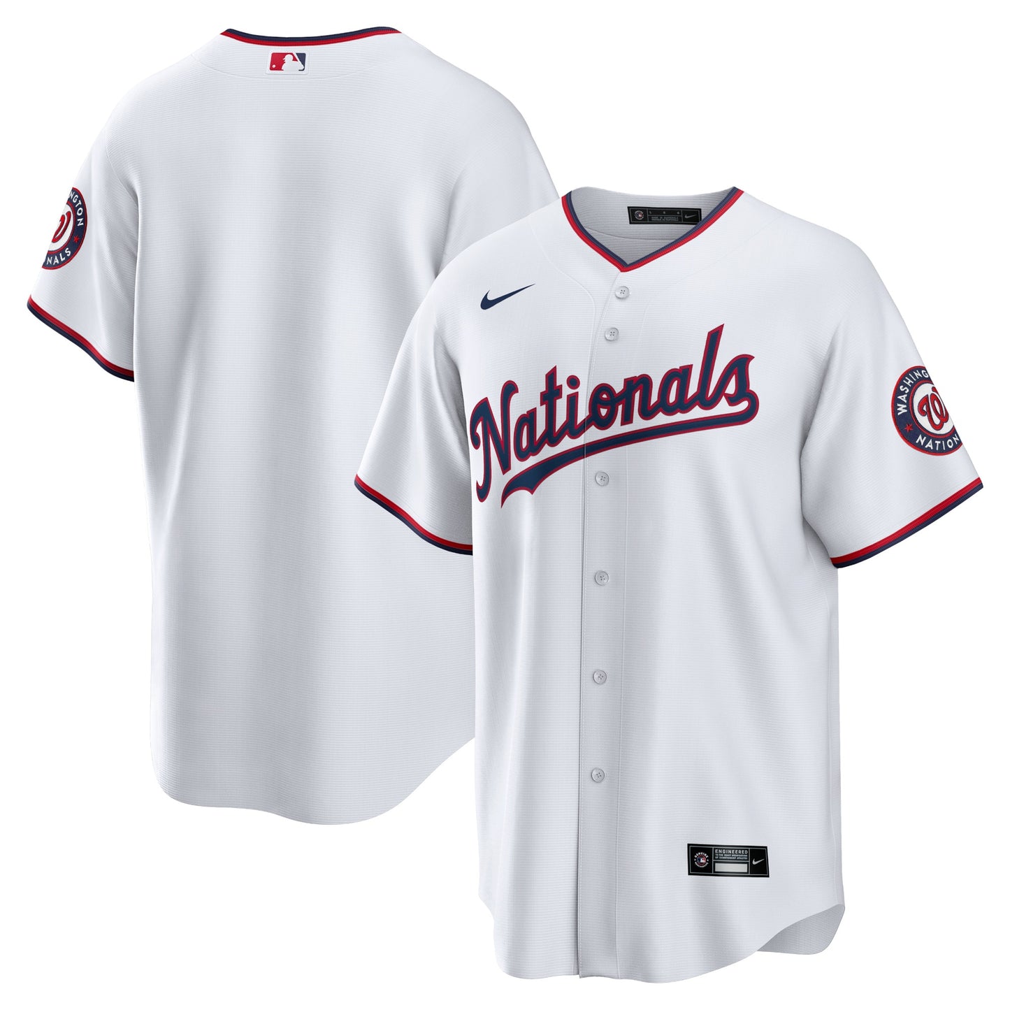 Washington Nationals Nike Home Blank Replica Jersey - White