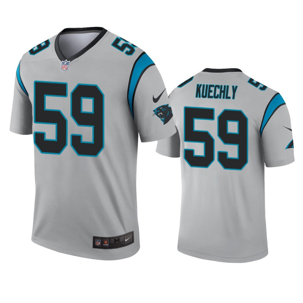 Men's Carolina Panthers Luke Keuchly Inverted Legend Jersey - Silver