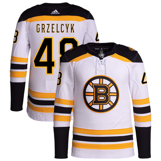 Matt Grzelcyk Boston Bruins adidas Away Primegreen Authentic Pro Jersey - White