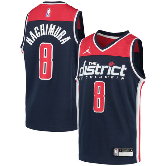 Rui Hachimura Washington Wizards Jordan Brand Youth 2020/21 Swingman Player Jersey - Statement Edition - Navy