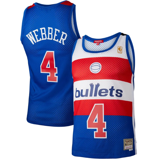 Men's Washington Bullets Chris Webber Mitchell & Ness 1996-97 Hardwood Classics Swingman Replica Jersey