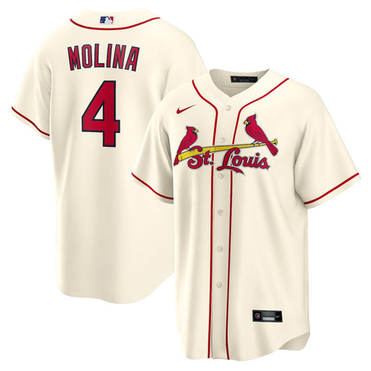 Men's Yadier Molina Nike Cardinals Alternate Replica Name Jersey - White