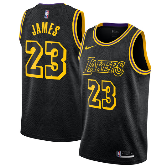 LeBron James Los Angeles Lakers Nike City Edition Swingman Jersey - Black