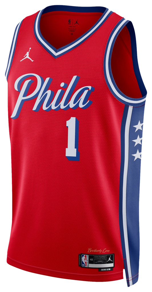 Men's  Nike 76ers Statement Jersey - Red