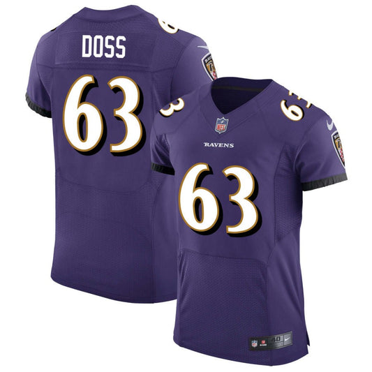 Tykeem Doss Baltimore Ravens Nike Speed Machine Elite Jersey - Purple