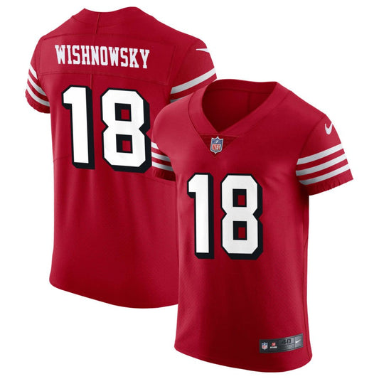 Mitch Wishnowsky San Francisco 49ers Nike Alternate Vapor Elite Jersey - Scarlet