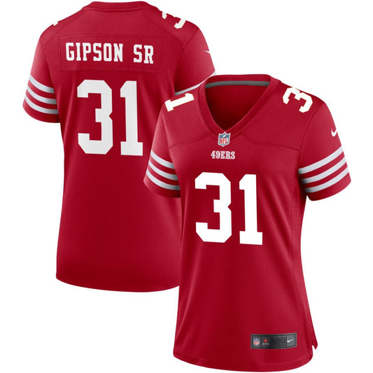 Tashaun Gipson Sr San Francisco 49ers Nike Women's Game Jersey - Scarlet