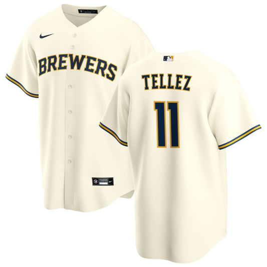 Rowdy Tellez Milwaukee Brewers Nike Home Replica Jersey - Cream