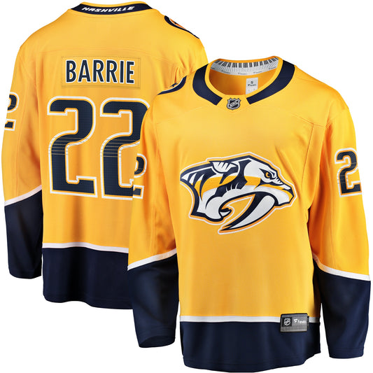 Tyson Barrie Nashville Predators Fanatics Branded Home Breakaway Jersey - Gold