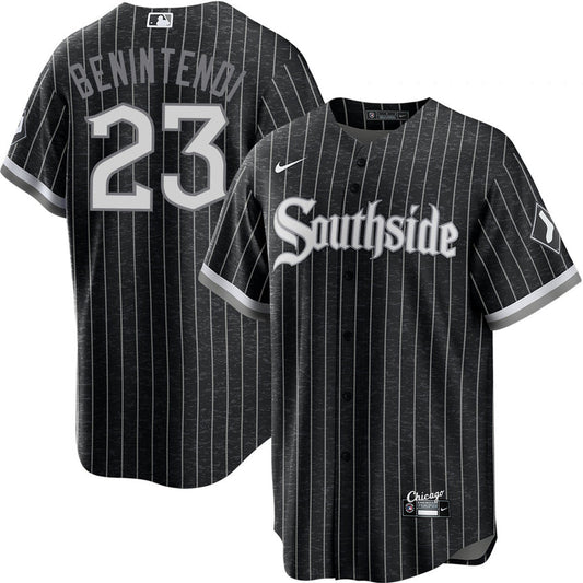 Men's Andrew Benintendi Chicago White Sox Black City Connect Replica Jersey