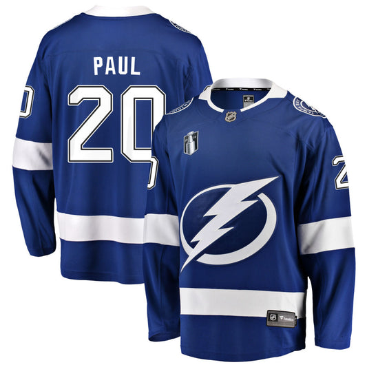 Nicholas Paul Tampa Bay Lightning Fanatics Branded Home 2022 Stanley Cup Final Breakaway Jersey - Blue