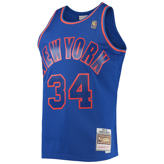 Men's Charles Oakley Mitchell & Ness Knicks 1996/97 Hardwood Classics Swingman Jersey - Blue