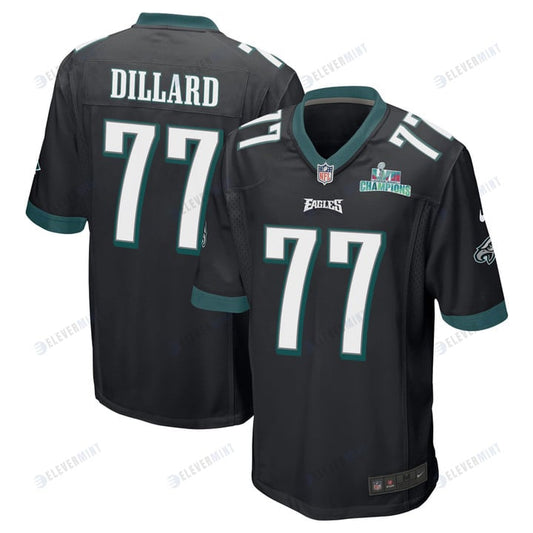 Andre Dillard 77 Philadelphia Eagles Super Bowl LVII Champions Men Game Jersey - Black