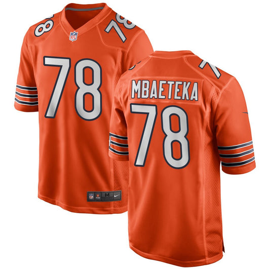 Roy Mbaeteka Chicago Bears Nike Alternate Game Jersey - Orange