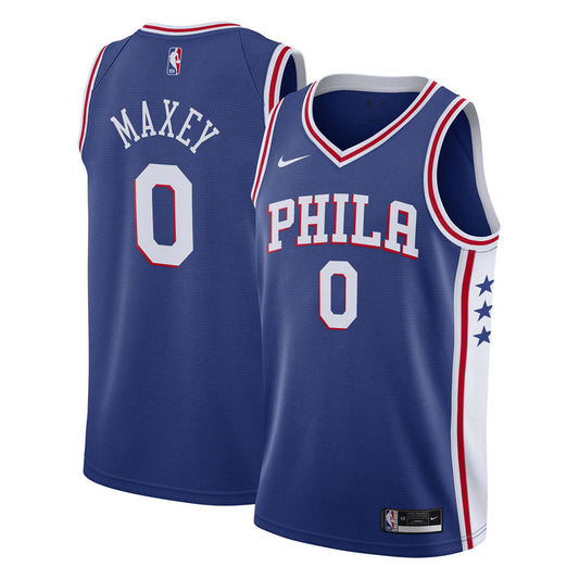 Men's Philadelphia 76ers Tyrese Maxey Icon Edition Jersey - Blue