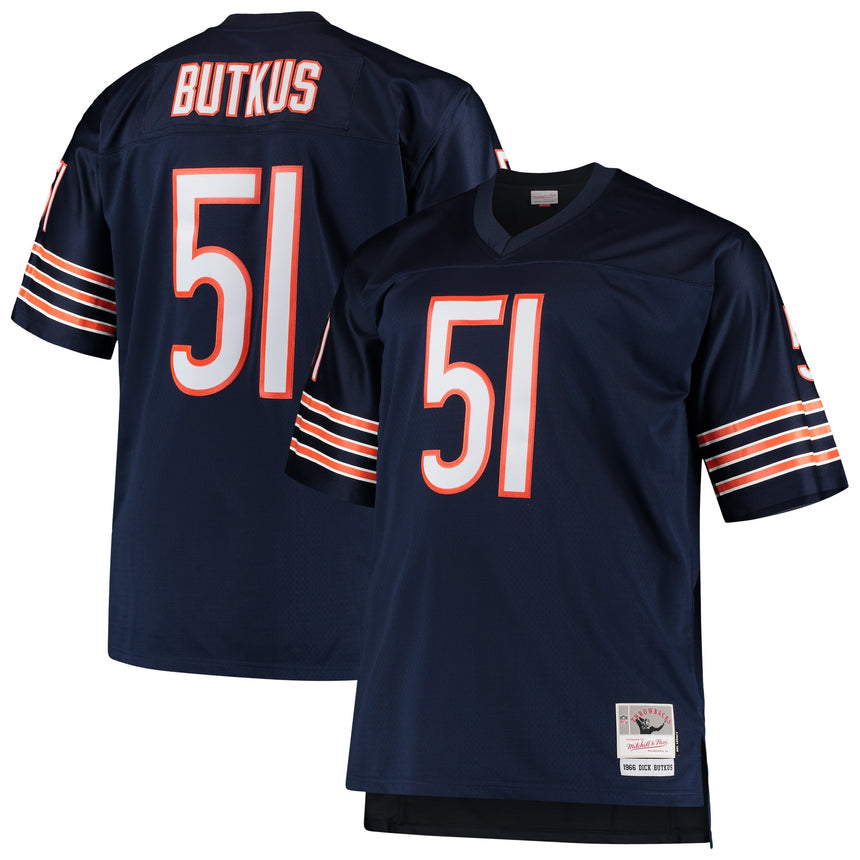 Mens Chicago Bears Dick Butkus Mitchell & Ness Navy Blue Replica 1966 Retired Player Jersey