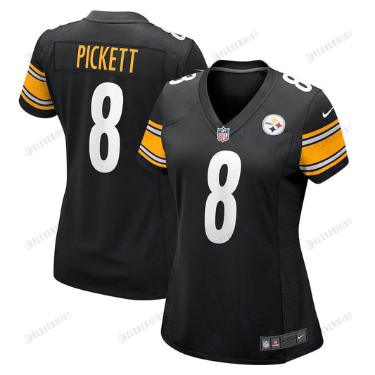 Kenny Pickett 8 Pittsburgh Steelers Women's 2022 Draft First Round Pick Game Jersey In Black