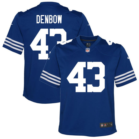 Trevor Denbow Indianapolis Colts Nike Youth Alternate Game Jersey - Royal