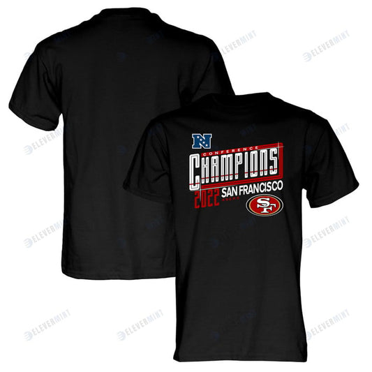 San Francisco 49ers 2022 NFC Conference Champions Kick T-Shirt - Black