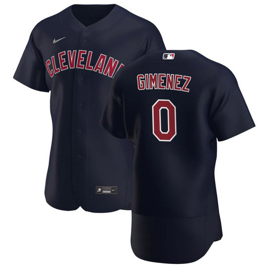 Men's Cleveland Guardians Andres Gimenez Cool Base Replica Alternate Jersey - Navy