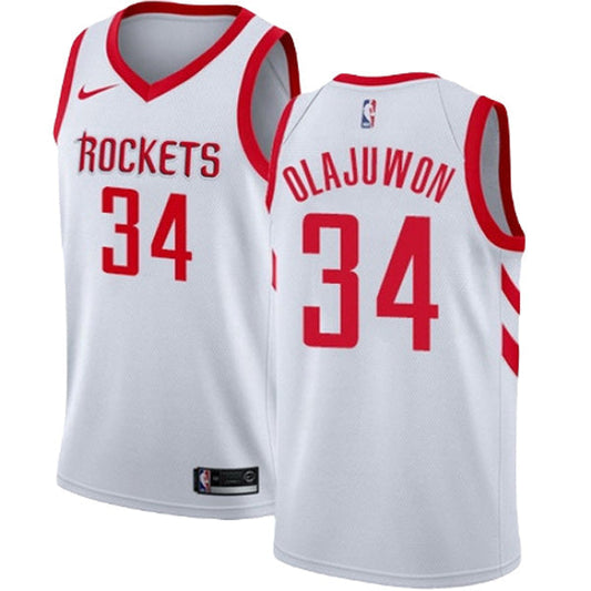 Men's Houston Rockets Hakeem Olajuwon Association Jersey - White