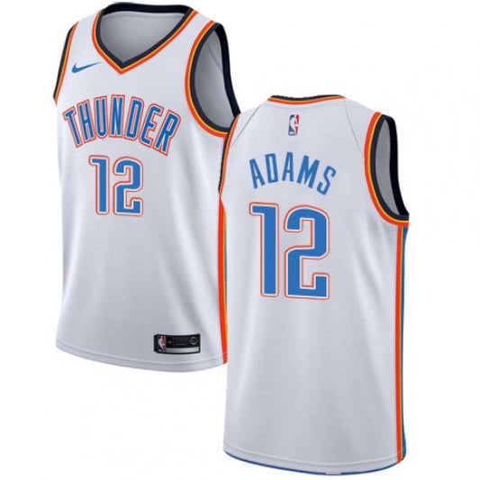 Men's Oklahoma City Thunder Steven Adams Jersey Association Edition White