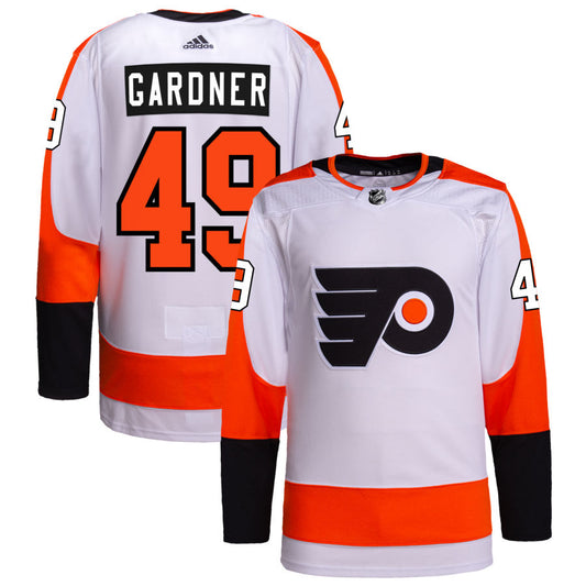 Rhett Gardner Philadelphia Flyers adidas Away Authentic Pro Jersey - White