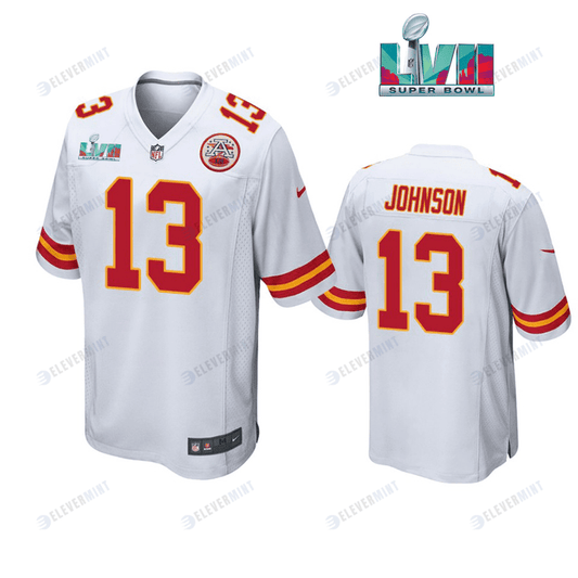 Nazeeh Johnson 13 Kansas City Chiefs Super Bowl LVII White Men Game Jersey