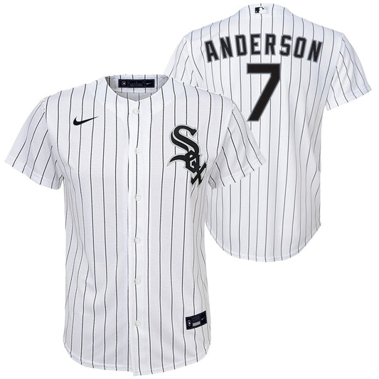 Tim Anderson Chicago White Sox White Home Child Replica Team Jersey