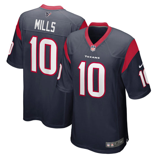 Men's Houston Texans Davis Mills Player Game Jersey Navy