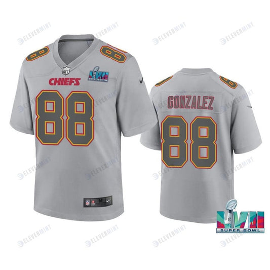 Tony Gonzalez 88 Kansas City Chiefs Super Bowl LVII Youth Atmosphere Game Jersey - Gray