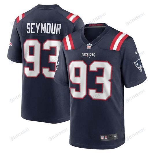 Richard Seymour 93 New England Patriots Men Retired Game Jersey - Navy