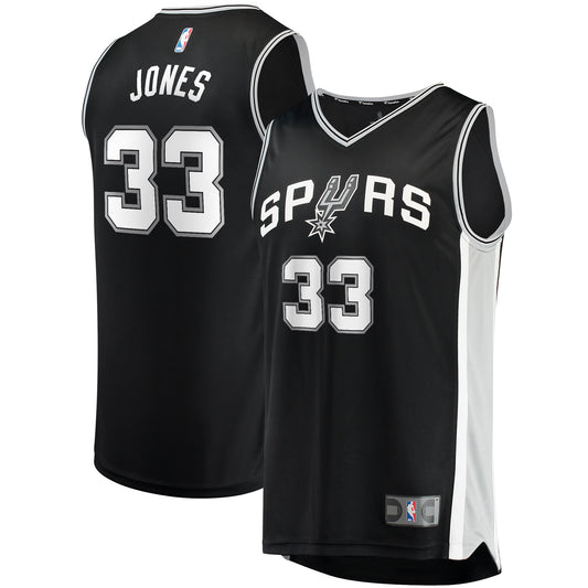 Tre Jones San Antonio Spurs Fanatics Branded 2021/22 Fast Break Replica Jersey - Icon Edition - Black