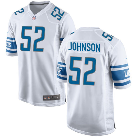 Raymond Johnson Detroit Lions Nike Game Jersey - White