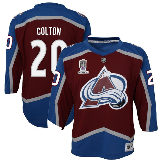 Ross Colton Colorado Avalanche Youth Home 2022 Stanley Cup Champions Premier Jersey - Burgundy