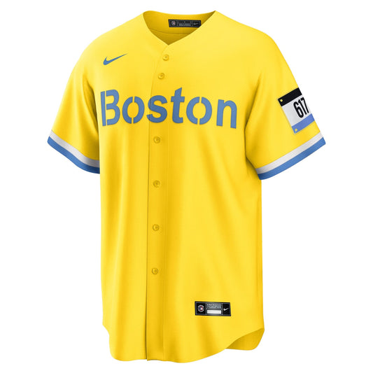 Men's David Ortiz Nike Red Sox City Connect Replica Jersey - Gold