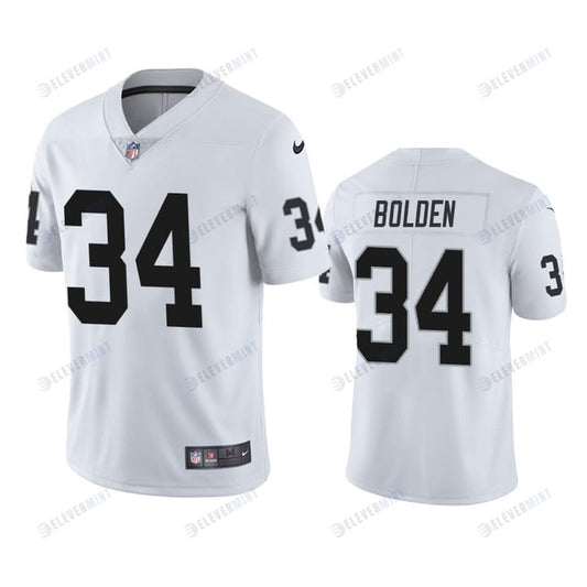 Las Vegas Raiders Brandon Bolden 34 White Vapor Limited Jersey