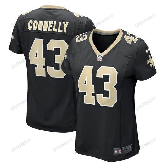 Ryan Connelly 43 New Orleans Saints Women's Team Game Jersey - Black