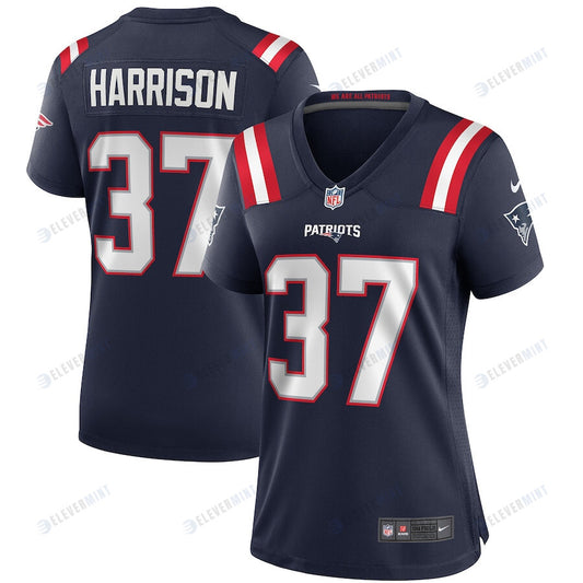 Rodney Harrison 37 New England Patriots Women Game Retired Jersey - Navy