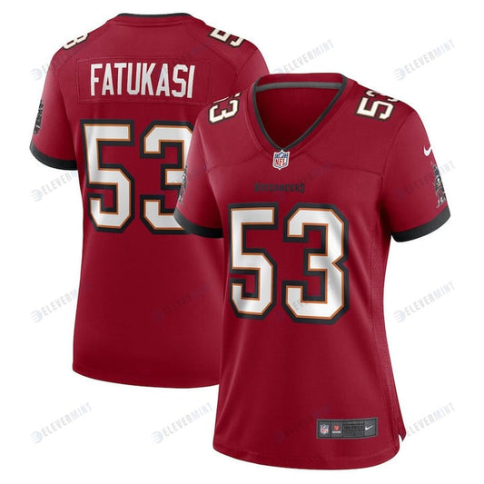 Olakunle Fatukasi Tampa Bay Buccaneers Women's Game Player Jersey - Red