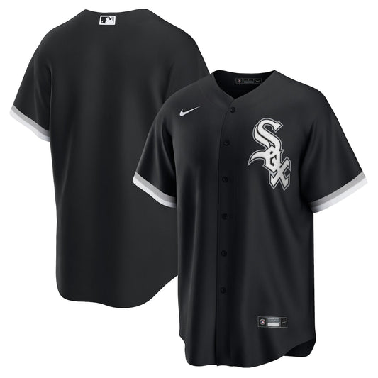 Men's  Nike White Sox Home Replica Team Jersey - Black