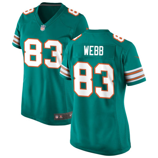 Raleigh Webb Miami Dolphins Nike Women's Alternate Game Jersey - Aqua