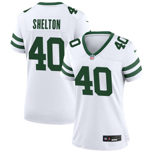 Nehemiah Shelton New York Jets Nike Women's Legacy Game Jersey - White