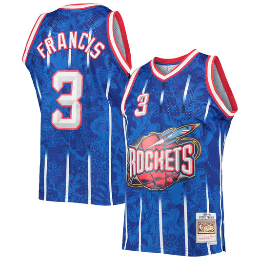 Steve Francis Houston Rockets Mitchell & Ness Hardwood Classics 1999/00 Lunar New Year Swingman Jersey - Blue