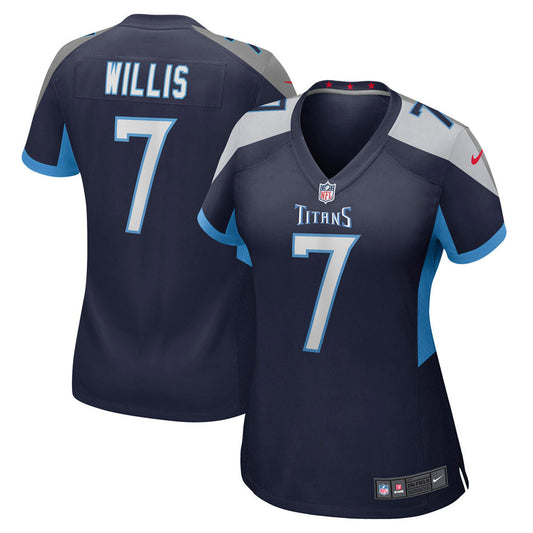 Women's Tennessee Titans Malik Willis Player Game Jersey Navy